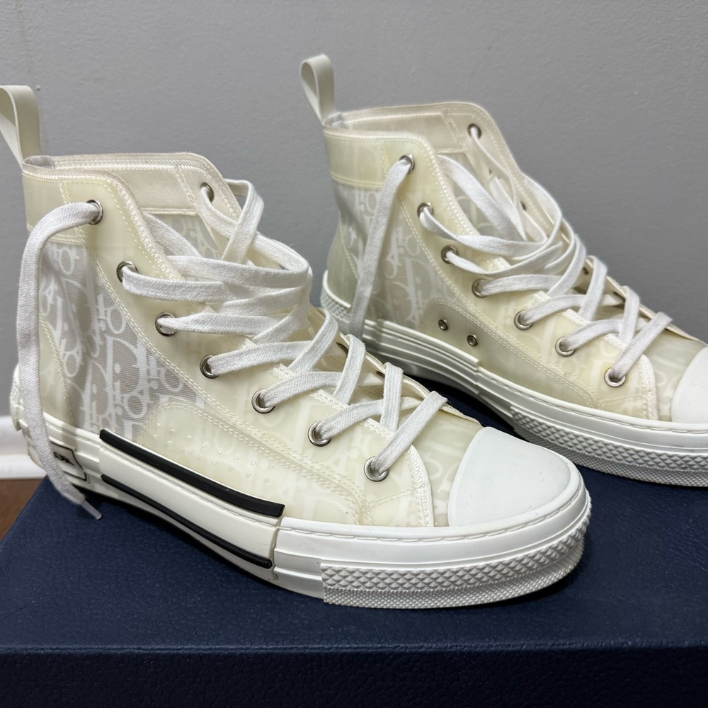 Dior White High-Top Sneakers